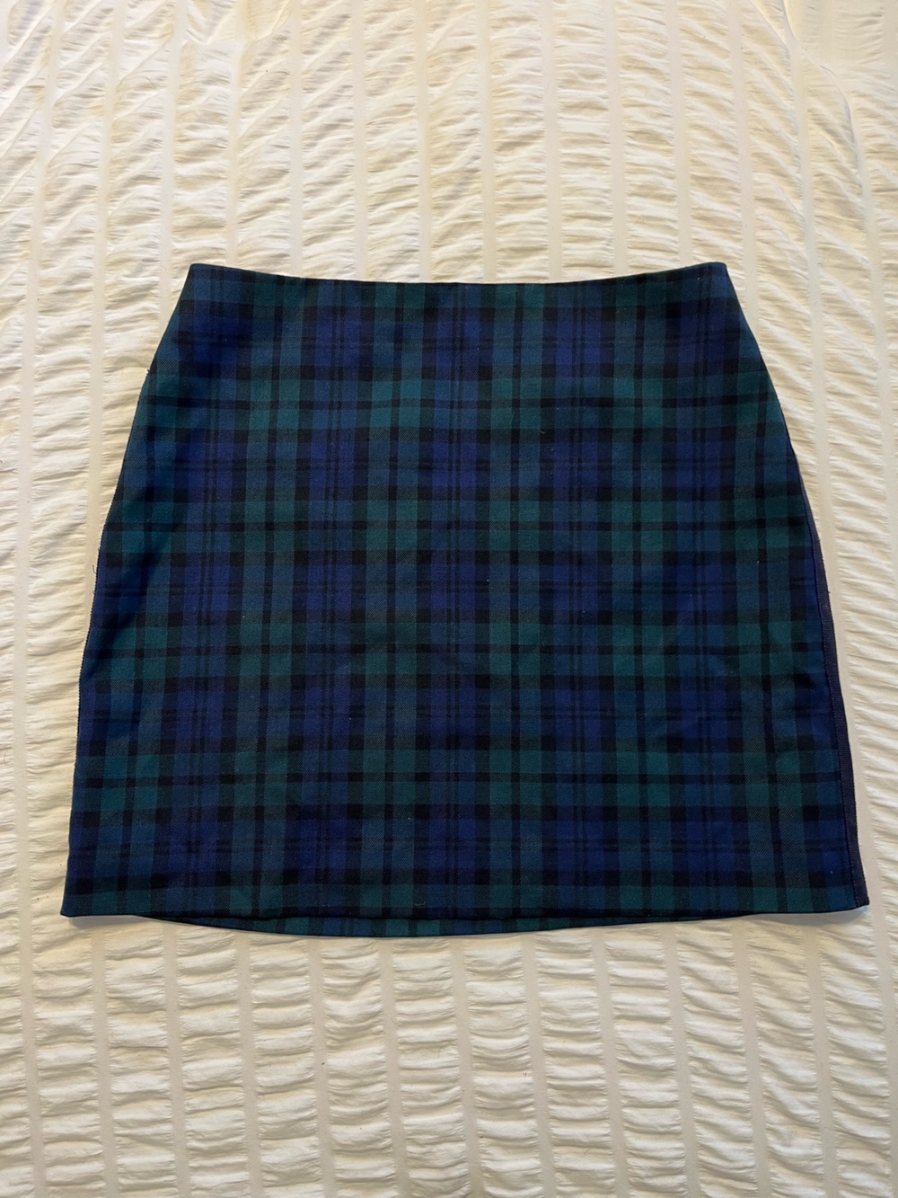 Vineyard Vines Blue and Green Plaid Mini Skirt